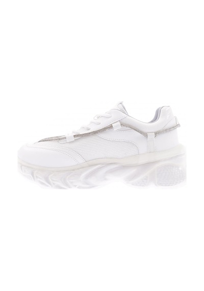 Dgn 70117-22y Kadın Bağcıklı Kalın Taban Sneakers Ayakkabı 70117-2027-R0198 Beyaz