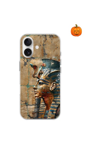 Apple Uyumlu iPhone 16 Şeffaf Kılıf Antik Mısır 6 Tasarımlı