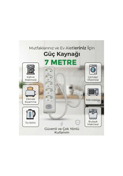 Vikomulti-let 5 Li 1-15 Metre Arası Anahtarli Çocuk Korumali 3x2.5 % Yüz Tam Bakır Ttr Kablolu Uzatma Seyyar Markanin Özel Üretimi   Tse Fişli Bakir Kablolu 7 Metre - 894357203 7 Metre - 894357203 15 M Ve Üzeri