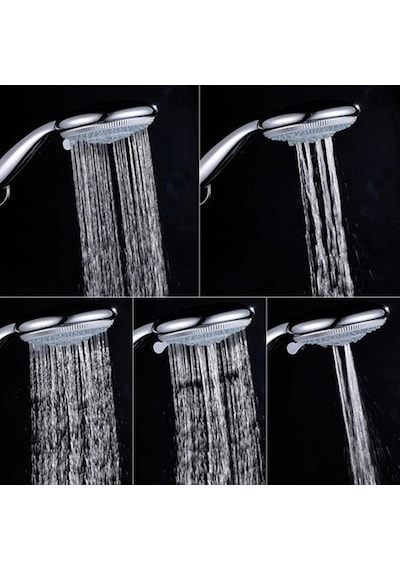 Yapıtaşı Elips Banyo Duş Başlığı-Banyo El Duşu 5Fonksiyonlu Krom
