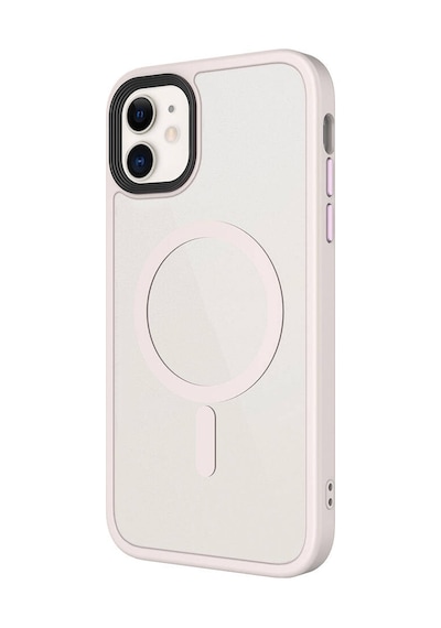 Apple Uyumlu iPhone 11 Kılıf Mat Arka Yüzey Wireless Şarj Özellikli Zore Flet M-safe Kapak Derin Mor