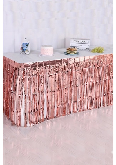 Beysüs Işıltılı Rosegold Metalize Masa Püskülü Tüm Yaşlar
