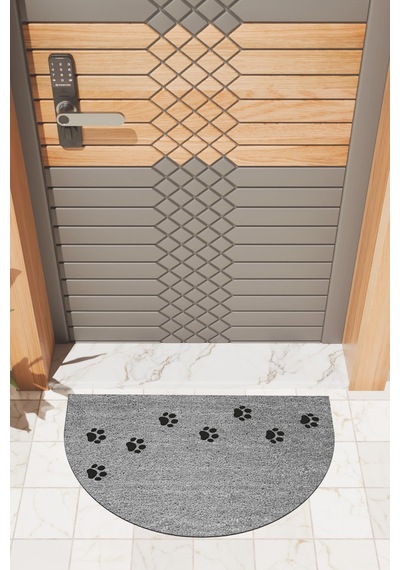 Rugmood Modern Dijital Paspas Gri Çoklu Pati Paspas - Kapı Önü Paspası