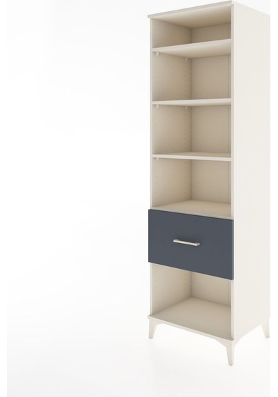 Hyperion Dolap 4 Raflı Tek Çekmeceli 60x44x195 Aytaşı-antrasit Aytaşı