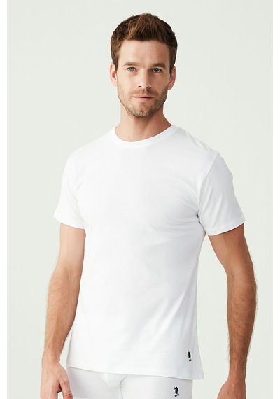 U.S. Polo Assn. Erkek Beyaz 2 Li Yuvarlak Yaka Atlet 80197 Beyaz U.S. Polo Assn. Erkek Beyaz 2 Li Yuvarlak Yaka Atlet 80197 Beyaz