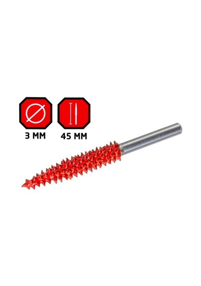 Rox Wood 0276 Karbür Uzun Konik Çam Tip Ahşap Şekillendirme Törpü