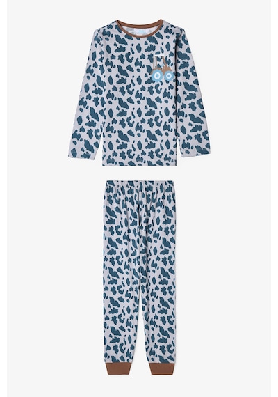 Penti Erkek Çocuk İnek Desenli Uzun Kollu Pamuklu 2'li Pijama Takımı Çok Renkli