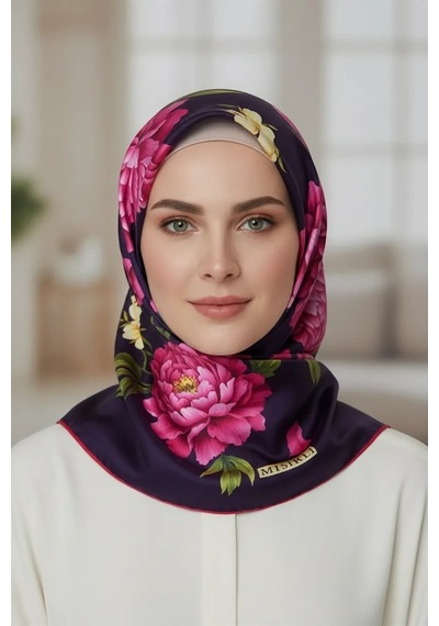 Alfa Aksesuar 03 Mısırlı Polyester Eşarp Desen 10 Kahverengi