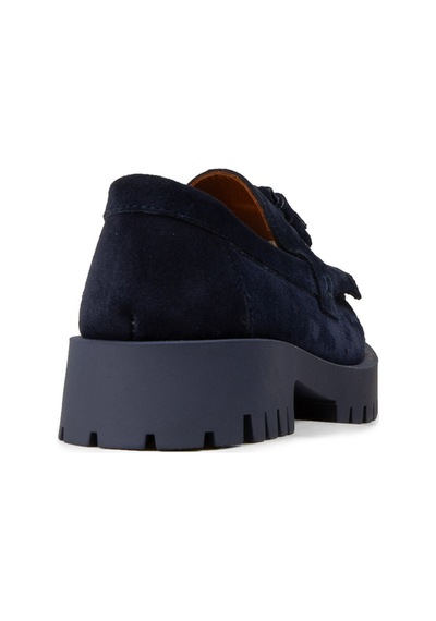 Deery Kadın Hakiki Süet Lacivert Püsküllü Loafer Ayakkabı - 02033zlcvc01 Lacivert