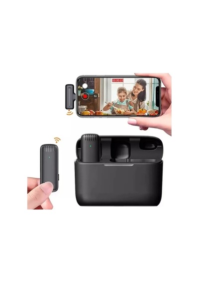 Kablosuz Yaka Mikrofonu Şarj Kutulu Wireless Youtube Tiktok Yayın Telefon Kablosuz Yaka Mikrofonu