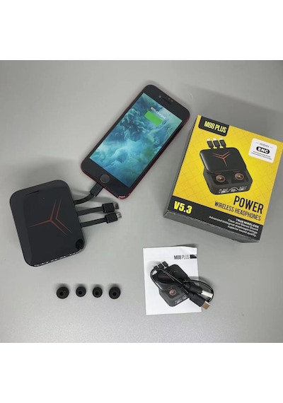 Teknofun M88 Plus Bluetooth 5.3 Powerbank Özellikli Kulak İçi Kulaklık