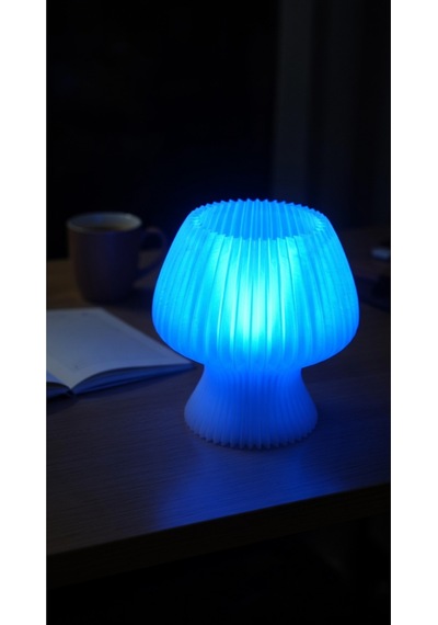 Akordeon Tasarım Masa Lambası - 3d Pleated Doku Dekoratif Gece Lambası Modern Ev Hediyesi Aydınlatma Mavi