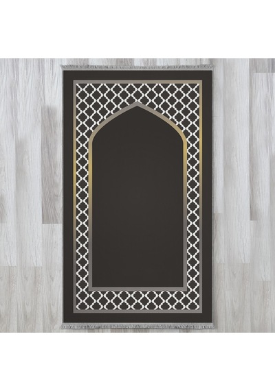 Evaşk Namazlık Dokuma Halı Kaymaz Muslumana Seccade80 x 130 Kahverengi EVASK803E80