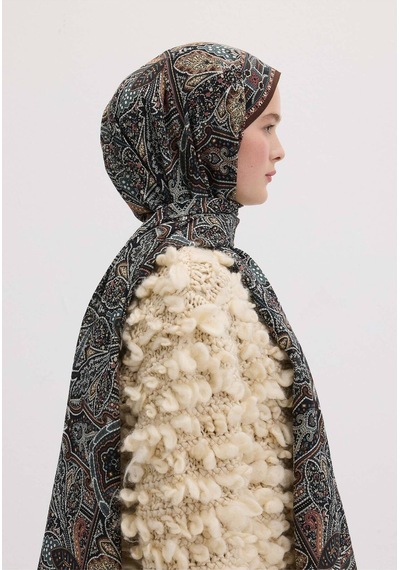 Freshscarfs Helene Desen Şal Füme gri