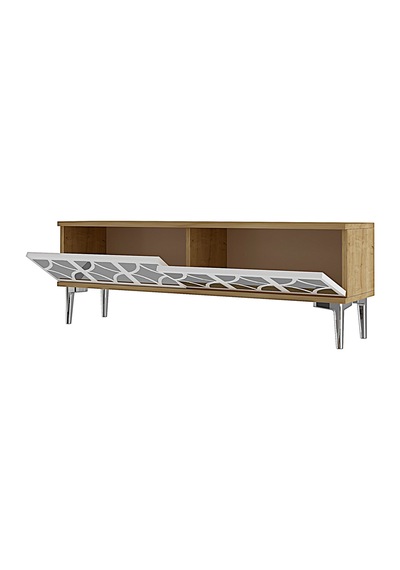Tsa1236dbs Öz Tv Sehpası Safirmeşe-beyaz-silver 120cm Tsa1236dbs Öz Tv Sehpası Safirmeşe-beyaz-silver 120cm