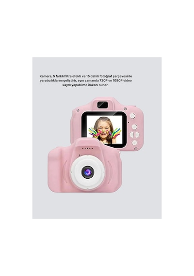 Mini Dijital Çocuk Kamerası 8mp Hd Ekranlı 1080p Video Ve Şarjlı - Wısıpı6606-3151