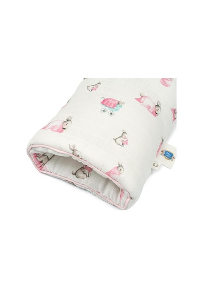 % 100 Pamuk Pratik Silindir Emzirme Kol Destek Yastığı - Bébé Lapin Rose Sldyas-blr-000std