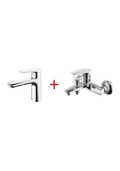 Creavit So1500 + So2500 Solo Lavabo + Banyo Bataryası Seti
