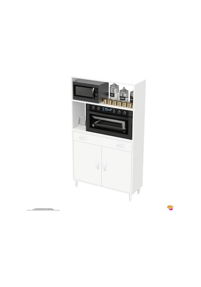 Modilayn Vio Fırın Dolabı 100x163,4x32.5 Cm Çekmeceli Kapaklı Mini/midi Mikrodalga Mutfak Dolabı Beyaz Modilayn Vio Fırın Dolabı 100x163,4x32.5 Cm Çekmeceli Kapaklı Mini/midi Mikrodalga Mutfak Dolabı Beyaz