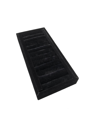 Yerli Üretim Süet Kumaş Siyah Renk 25 Cm / 11,5 Cm Kelepçe-bilekl Siyah