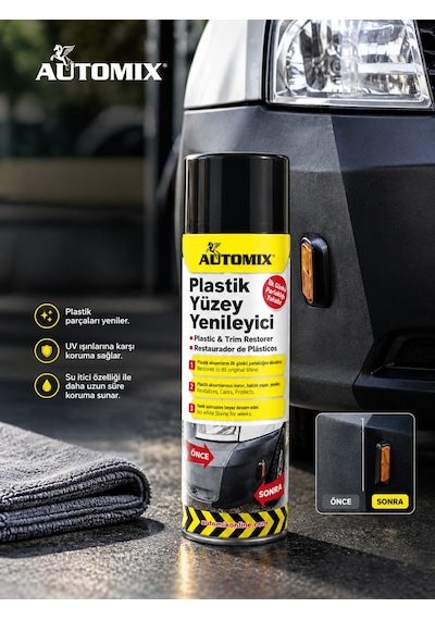 Automix Plastik Yenileyici 500ML - Torpido ve Trim Parlatıcı Sprey
