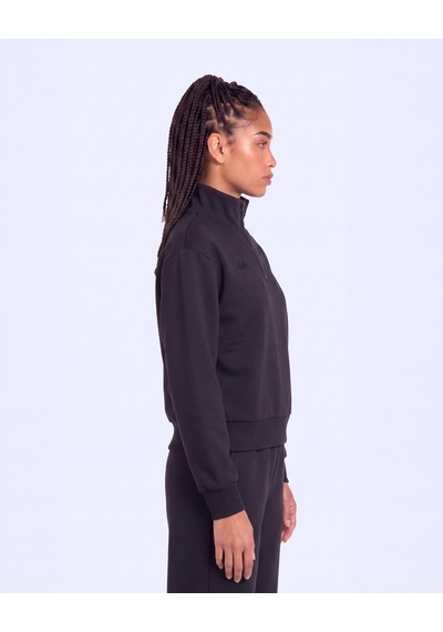 Kappa İleria Tur Kadın Siyah Oversize Sweatshirt