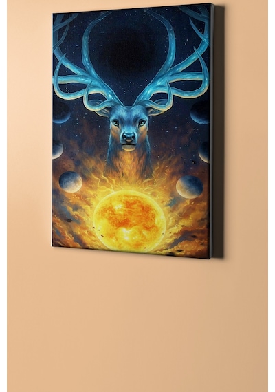 Webstyle Sayılarla Boyama Seti Kasnaklı Mistik Evren Ve Geyik 40 X 50 Cm
