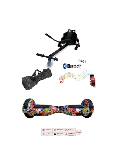 Citymate Elektrikli Kaykay Hoverboard Akıllı Denge 6.5 Inch + Hoverkart + Çanta Extrem Paket D11