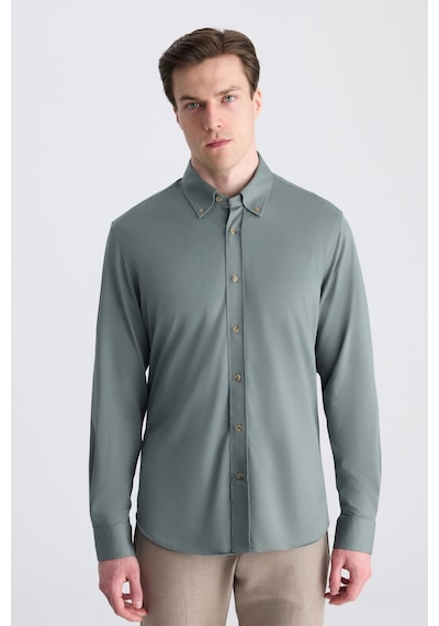 D'S Damat Ds Damat Comfort Haki Örme Gömlek 5hc02td02265m H01
