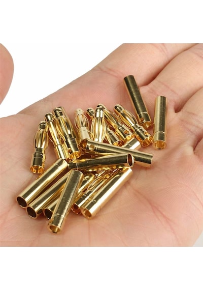 4 Çift 4mm Altın Kaplama Banana Dişi Erkek Soket 40A Pil Batarya Lion Bullet Plug Kablo Konnektör