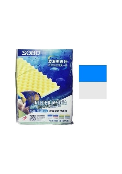 Sobo Mavi Sünger - Beyaz Keçe 45 30 2cm