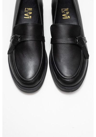 Luvishoes Luvi Shoes Galea Siyah Cilt Tokalı Hakiki Deri Kadın Loafer Ayakkabı SİYAH CİLT
