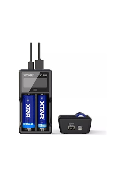 Xtar VC2S Lcd Ekranlı Li-ion/Ni-Mh/Ni-Cd Pil Şarj Cihazı 2li