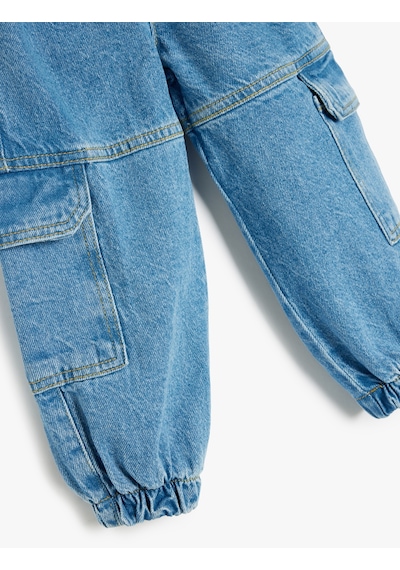 Koton Yüksek Bel Kargo Cepli Pamuklu Jogger Kot Pantolon Orta İndigo 5smg40009ad İndigo Koton Yüksek Bel Kargo Cepli Pamuklu Jogger Kot Pantolon Orta İndigo 5smg40009ad İndigo