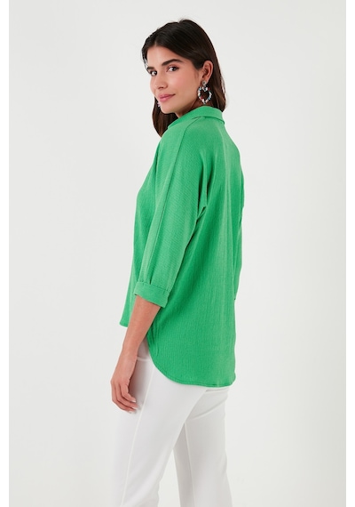 Lela Arkası Uzun Truvakar Kol Bayan Gömlek 5865596 Benetton