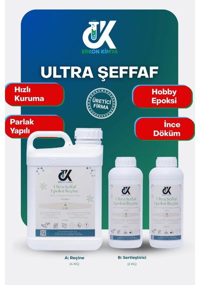 Erkon Kimya Ultra Şeffaf Hobby Epoksi 6 Kg