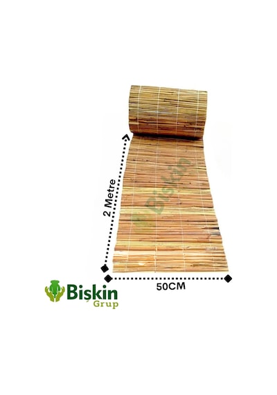Natural 50cm X 200cm Bambu Kamış Hasır Çit Dekoratif Bahçe Balkon Ve Duvar Çiti Reed Fence