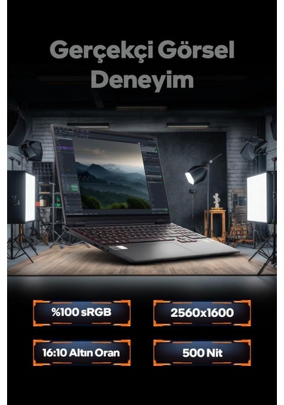 Game Garaj Slayer SR7T-5060 C6 R7 255 32 GB 1 TB SSD RTX5060 15.3" Free Dos Dizüstü Bilgisayar