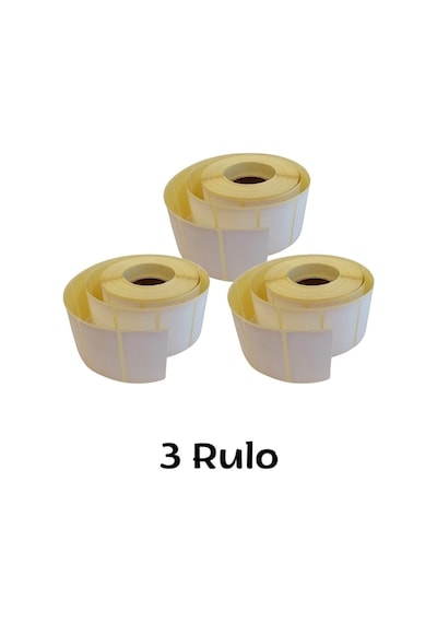 3 Rulo 30x50 Mm Termal Barkod Etiketi Yapışkanlı 1 Rulo 1000 Adet Etiket Diğer