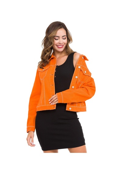 Wj212 Basic Kısa Kadın Jeans Ceket 001