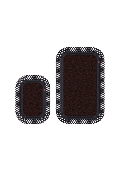 Banyo Paspası Takımı 70x110+50x70 Cm Dış Trikot Acı Kahve & Siyah