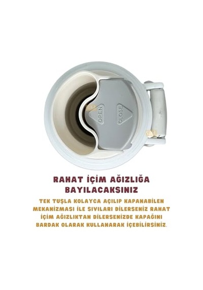 Lisanslı Çift Katlı Paslanmaz Çelik Termos 8 Saat Soğuk Hediye Kutulu Beyaz Çok Renkli