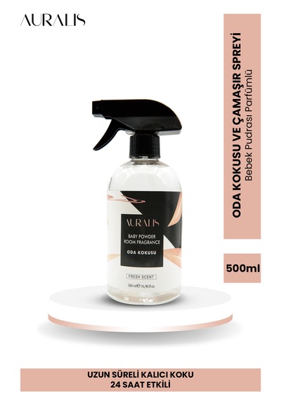 Auralis Bebek Pudrası Kokulu Oda Kokusu Ve Çamaşır Spreyi Baby Powder 500 Ml Bebek Pudrası