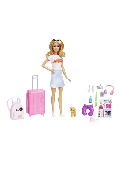Barbie Seyahatte Bebeği Ve Aksesuarları