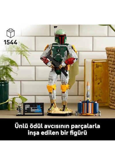 LEGO® Star Wars™ Boba Fett™ 75455 - Yetişkinler için Aslına Uygun Detaylar İçeren Dekoratif Model Yapım Seti (1544 Parça)