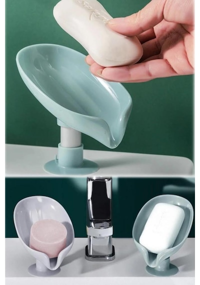 Lavabo Kenarı Sabunluk Vantuzlu Su Giderli