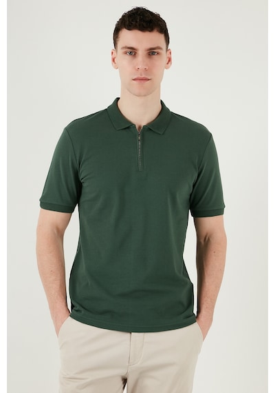Buratti Pamuklu Regular Fit Yarım Fermuarlı 3'Lü Paket Erkek Polo Yaka T Shirt 5903008S3 Indigo-Nefti-Toprak