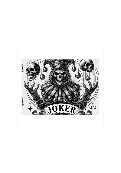 Joker Kart İllüstrasyonu Mdf Tablo
