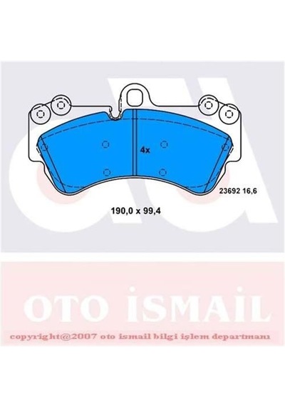 BOSCH 986424740 Fren Balatası Ön Touareg 7L 02- / Cayenne 02- 17 Inc
