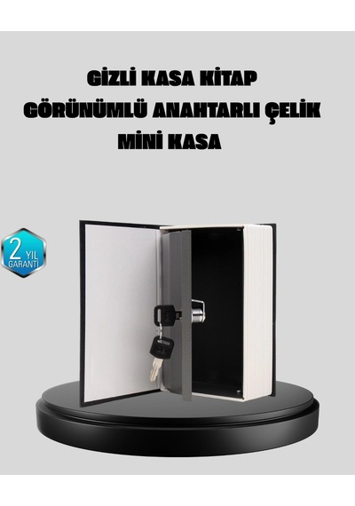 Mey Najmaddin Anahtarlı Gizli Kitap Kasa Metal İç Yapı, Kamuflajlı Sözlük Tasarım Najmaddin